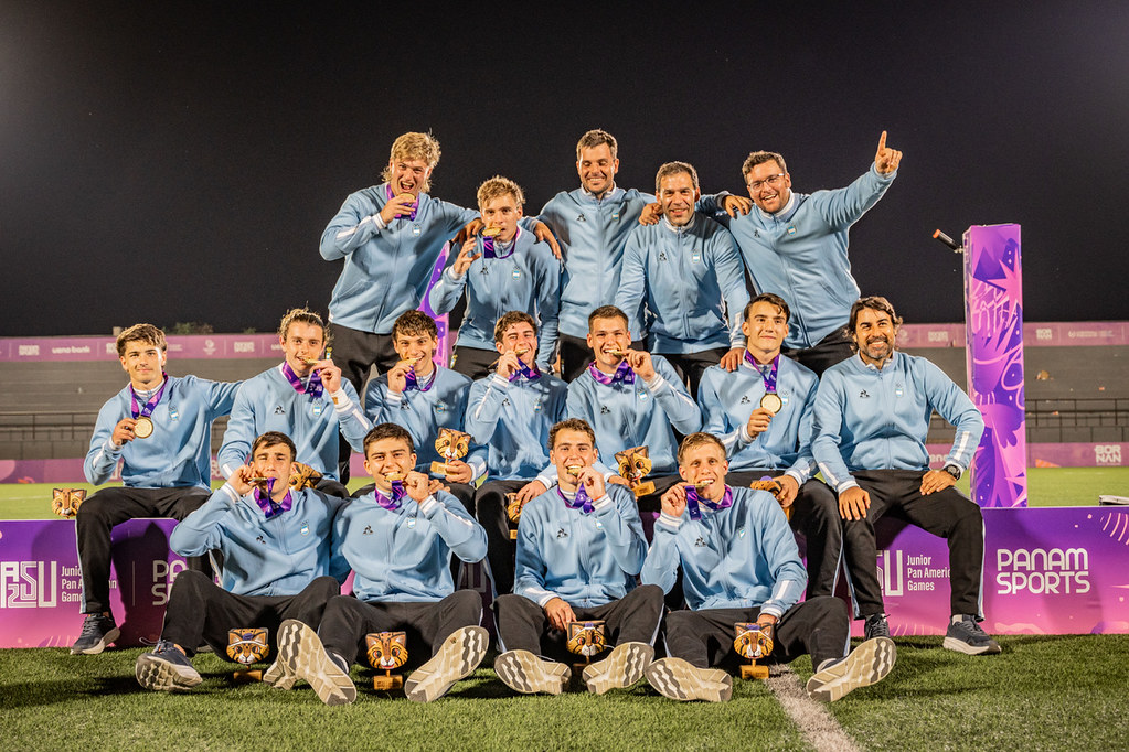 Los Pumas 7 se quedaron con el oro en Asunción. Crédito: Prensa UAR / Christian Más
