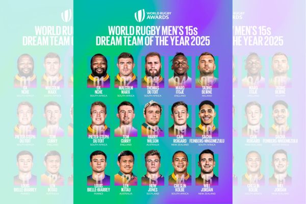 Sin argentinos World Rugby anunció el Dream Team Masculino del XV del 2025: Los mejores del Rugby Internacional con predominio sudafricano