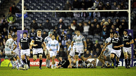 Último triunfo albiceleste en Murrayfield: el rosarino Martín Rodríguez Gurruchaga, con su puntería le dio la victoria a Los Pumas ante Escocia con un drop histórico
