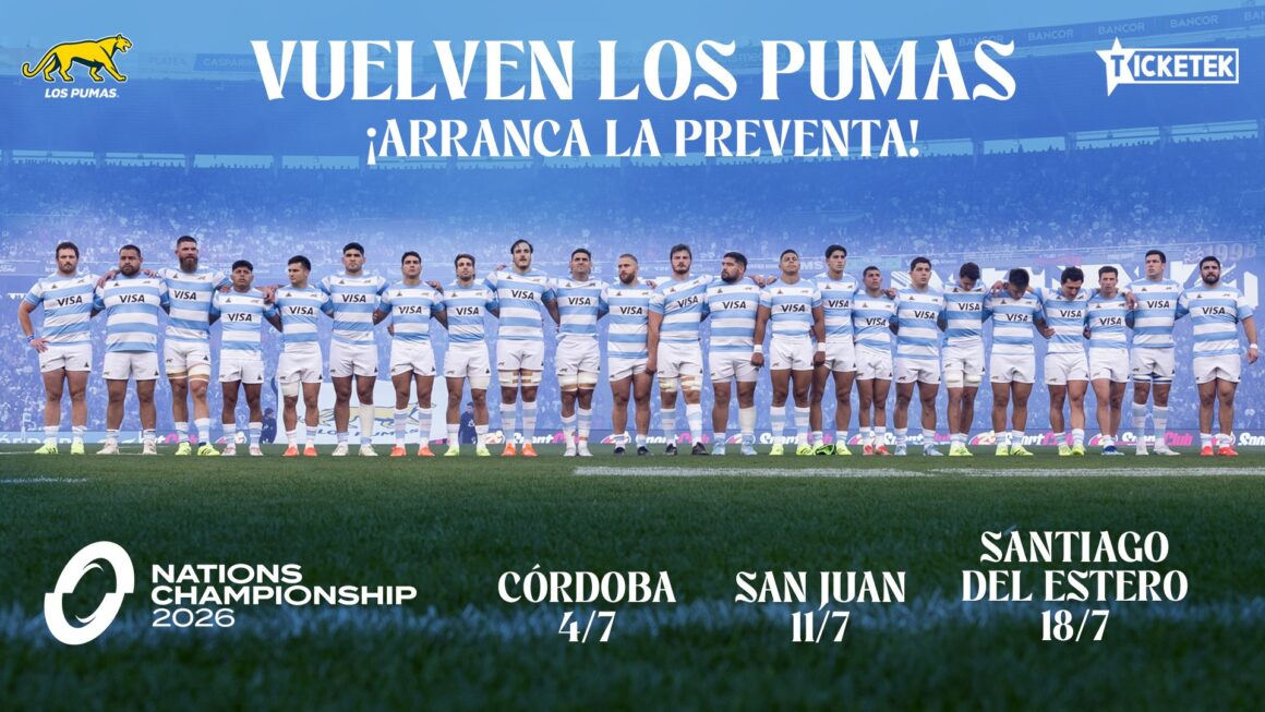 ¡Vuelven Los Pumas!: Arrancó la preventa de entradas para el Nations Championship en Argentina
