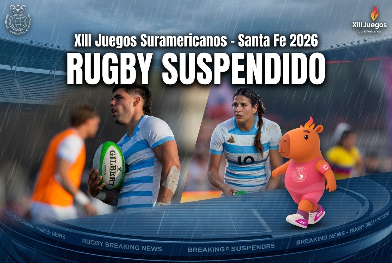 Juegos Suramericanos 2026: Reprogramaron el Rugby 7 y el Fútbol por alerta meteorológica en Rosario